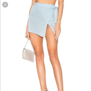 Lovers + Friends Shine Bright Skirt Cool Blue